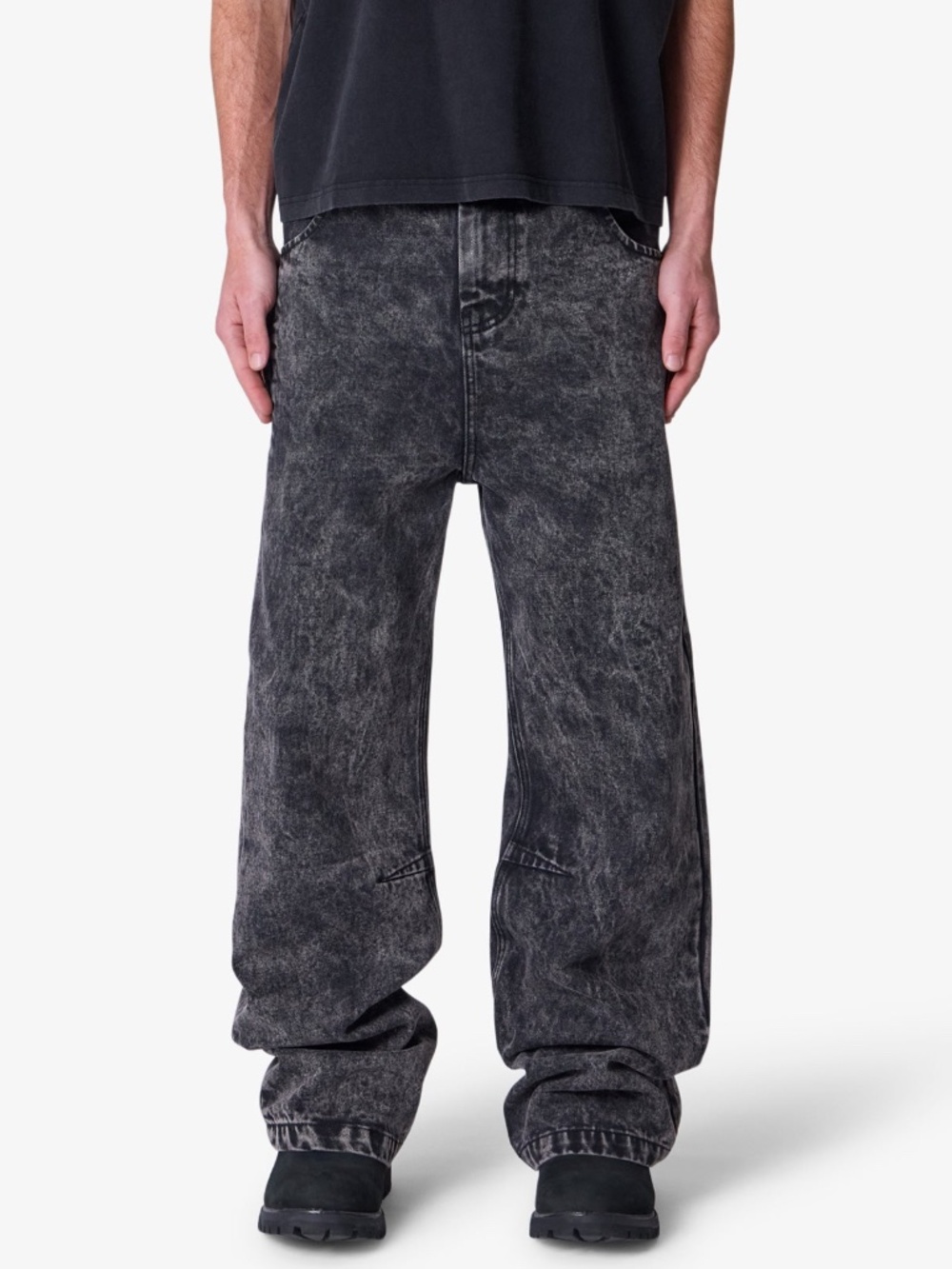 mnml Baggy Moto Denim - Vintage Black Size 42Vintage Black / 42